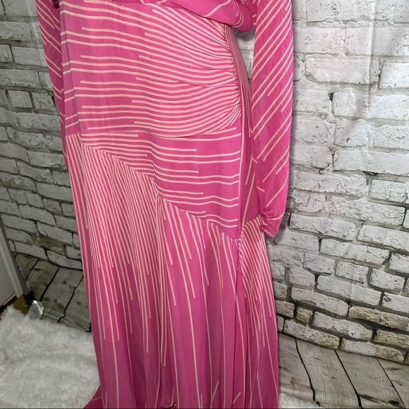 BCBG Apricot Stripe Dolman Surplice Dress 8 - Picture 8 of 14